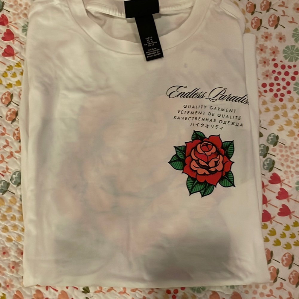 White H&M shirt “Endless Paradise”